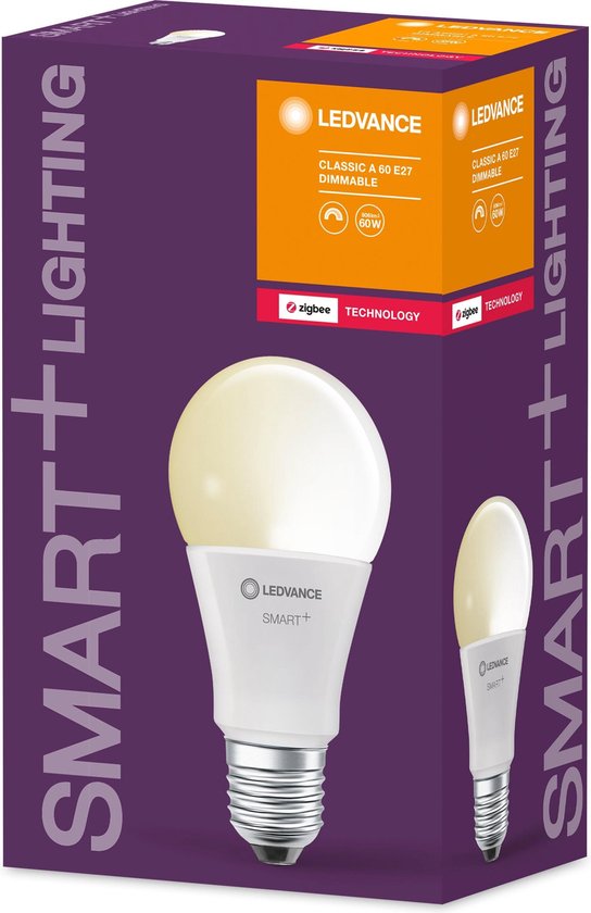 LEDVANCE LED-Lampe - Sockel: E27 - Warmweiß - 27- K - 9 W - SMART+ Classic Dimmbar