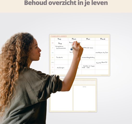 Magnetischer Familienplaner - Wochenplaner Whiteboard - Planer magnetisch - Planungstafel - Monatsplaner magnetisch