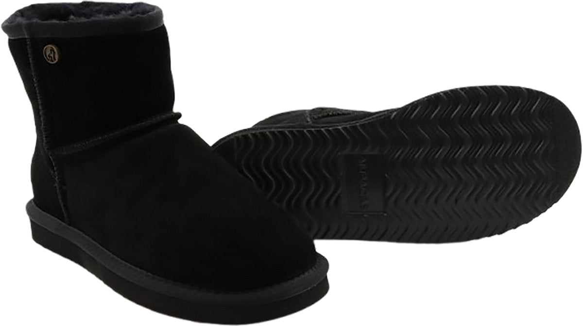Alpacas Footwear Damenstiefel aus Wildleder gefüttert mit 100% Lammwolle - schwarz - Größe 49