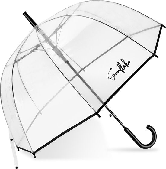 Transparenter Regenschirm - Transparent - Kuppelschirm für Erwachsene - Hochzeit - Hochzeitsschirm - Sunflake