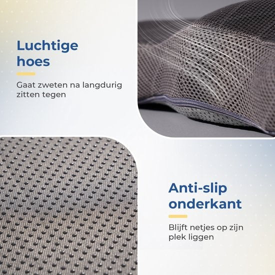 SafeLife Sitzkissen orthopädisch & ergonomisch - Steißbeinkissen - Keilkissen - ergonomisches Sitzkissen