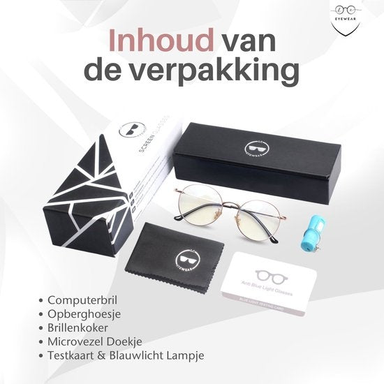 LC Eyewear Computerbrille - Blaulichtbrille - Blaulichtbrille - Displaybrille - Metall - Unisex - Rose Gold