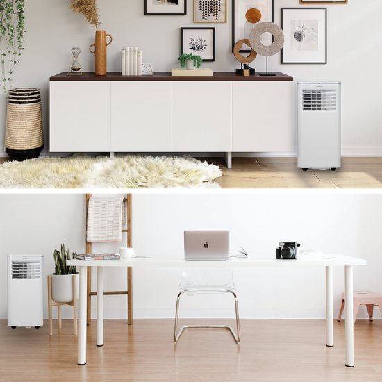 BRASQ 3-in-1 Mobiles Klimagerät – 9000 BTU – Inkl. Fensterdichtungsset & Fernbedienung – Für Räume bis 16 m² – Weiß