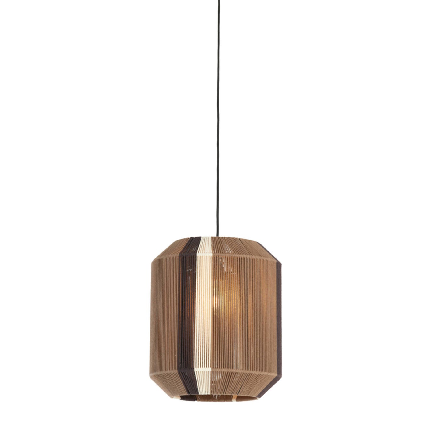 Kozana Hängeleuchte – Ø 36 × 43 cm – Braun/Creme/Dunkelbraun