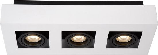 Lucide XIRAX – Deckenstrahler (Deckenleuchte) – LED „Dim to warm“ – GU10 – 3 × 5 W, 2200 K/3000 K – Weiß