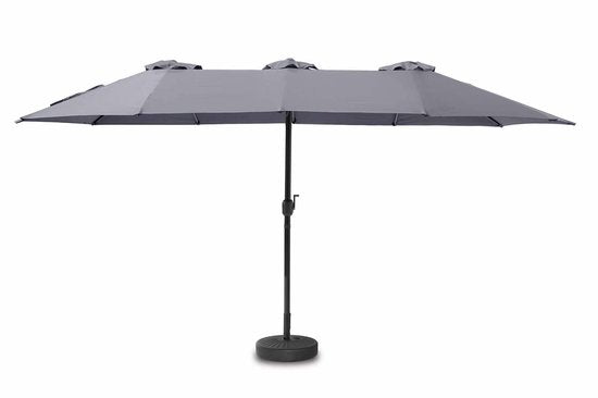 Feel Furniture – Toscano – Großer Sonnenschirm – Twin – 4,5 Meter – Dunkelgrau