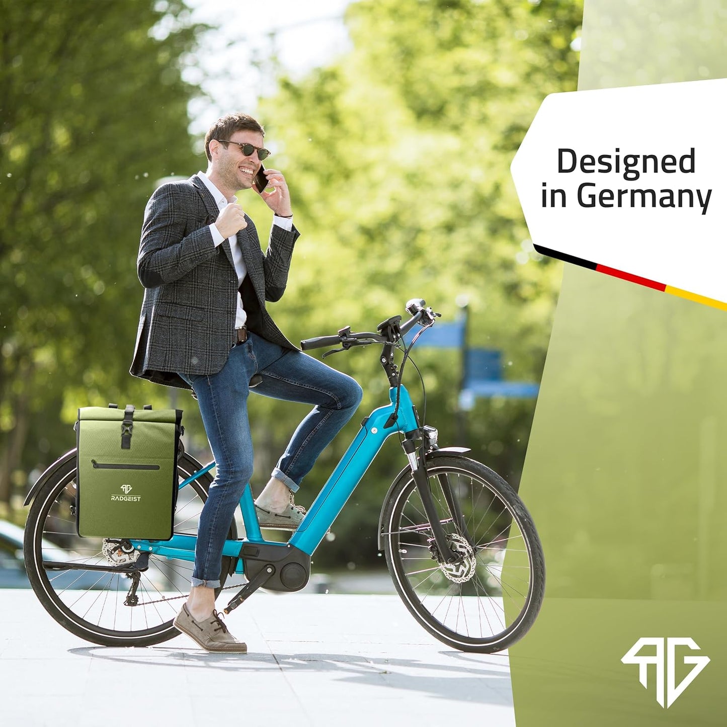 RADGEIST 3in1 Fahrradtasche für Gepäckträger I Fahrradtasche und Rucksack 25L I 100% wasserdicht
