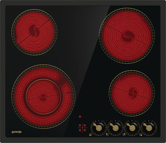 Gorenje EC642CLB Anthrazit, Schwarz, Einbau-Keramikkochfeld mit 4 Kochzonen