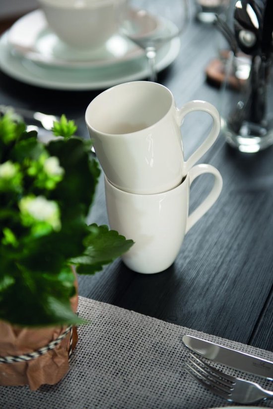 Villeroy & Boch - Vivo Basic - 6 Stück - Basic Weiß - 320 ml - Kaffeebecher - Mit Ohr