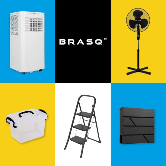 BRASQ Trockenturm zusammenklappbar 3 Lagen - Trocknungslänge 36 Meter - Wäscheständer mit Rädern und Haltern - Wäscheständer - Wäscheturm 77x73x140 cm