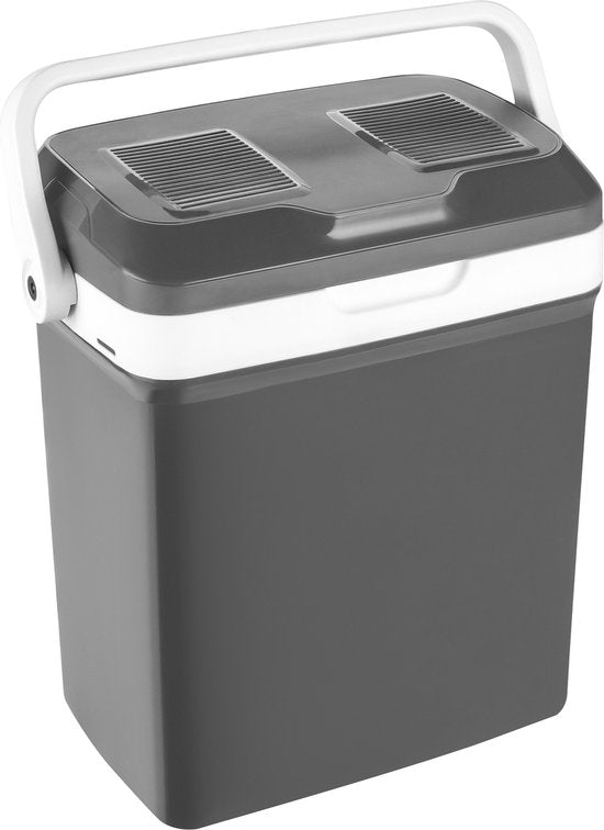 Outbee Coolbox - Kühlbox elektrisch 12v 230 volt - Kühlbox Auto - 21L - Geeignet für 1,5 Liter Flaschen - Grau