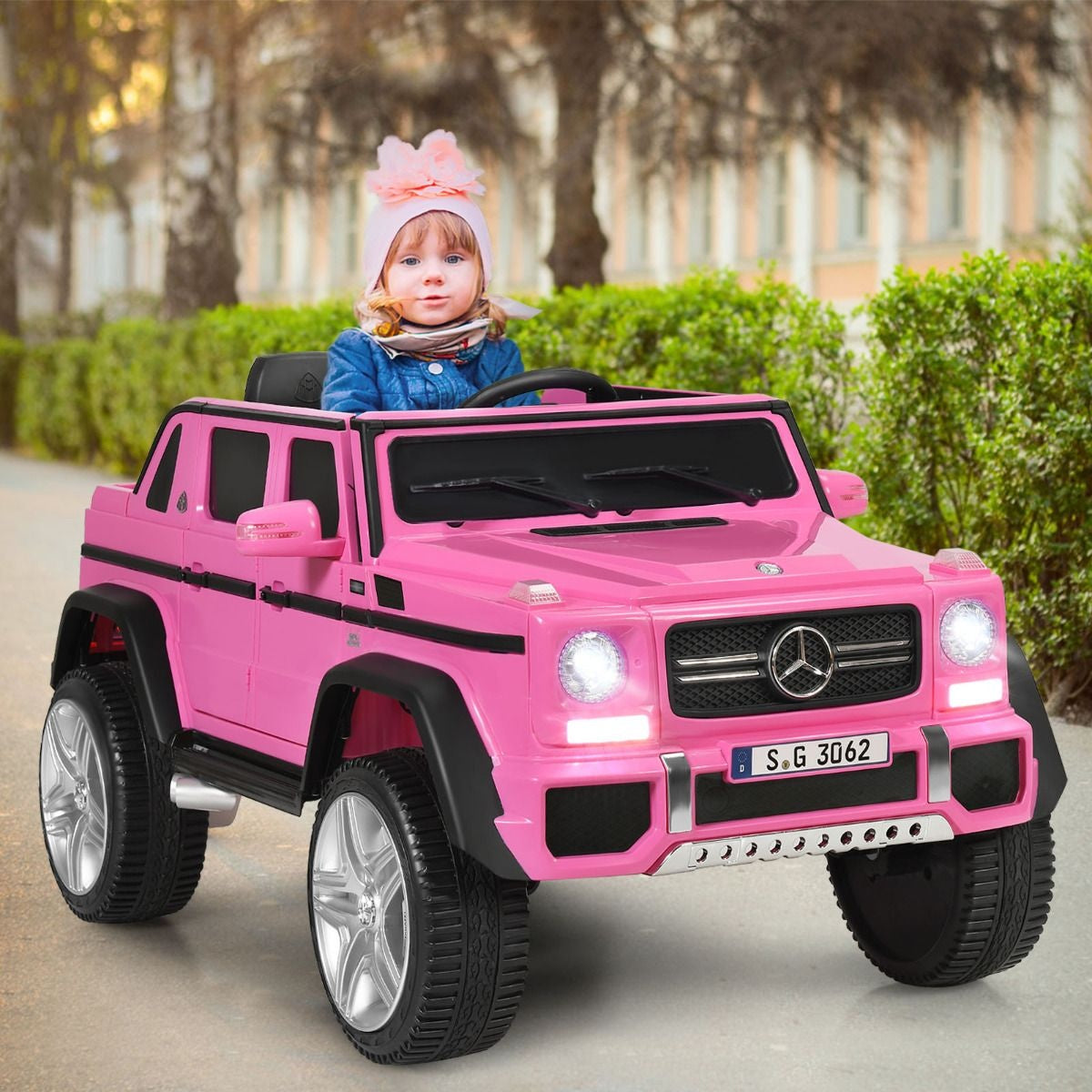 Coast Elektrisches Kinderauto - Mercedes Benz - bis zu 8 Jahren - Max. 30 kg - Rosa