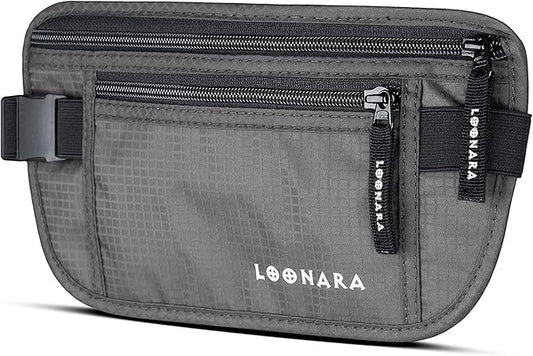 loonara Reise-Hüfttasche grau 2tlg.