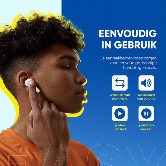 Otiume - Drahtlose Ohrhörer - Bluetooth-Kopfhörer - Drahtlose Ohrhörer - 32 Stunden Spielzeit - Hi-Fi Sound - Weiß