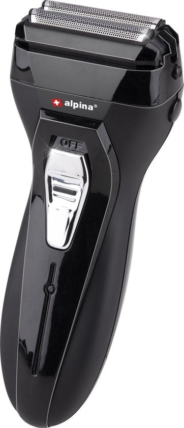 alpina Rasierer mit Trimmer - Rasierer - Bartschneider mit Reinigungsbürste und Schutzkappe