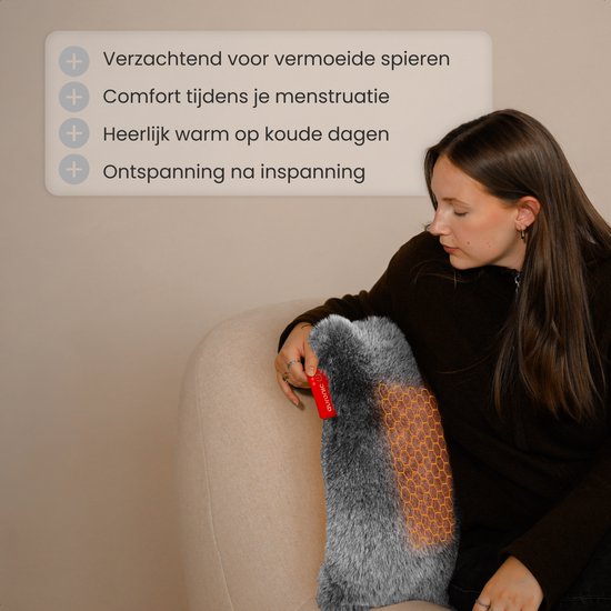 Auronic Infrarot-Wärmekissen Teddy 45x60 cm - Grau