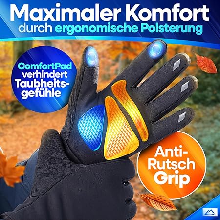 Nextcover® Winter Radhandschuhe - ThermoShield 2.0 - Unisex - Größen S-XXL - Warm & wasserdicht thermo - winter waterproof