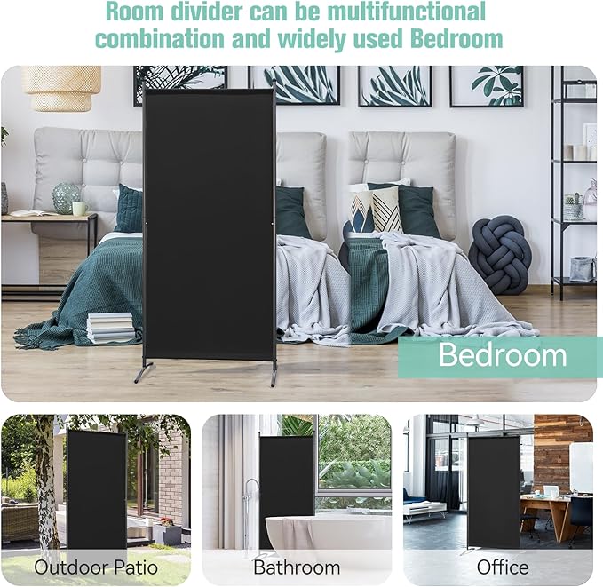 Angel Living Room Screens - 1-teilig - Raumteiler - faltbar - Schwarz - 80 x 180cm