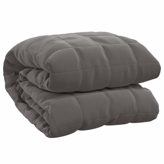 vidaXL – Gewichtsdecke – 200 x 200 cm – 13 kg – Stoff – grau