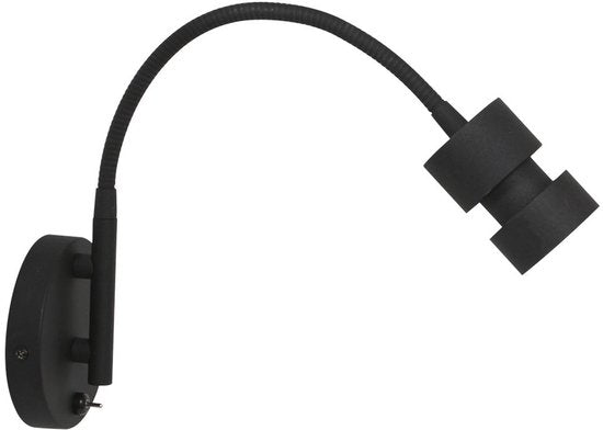 Wandleuchte Natasja LED 3094ZW Schwarz – dreh- und neigbar, inklusive GU10-Leuchtmittel, aus Kunststoff und Metall – Steinhauer