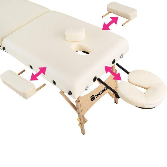 tectake - Massageliege Behandlungsliege - 7,5 cm hohe Matratze + Rollenkissen und Tragetasche - Behandlungsliege - inkl. Aufbewahrungstasche - faltbar