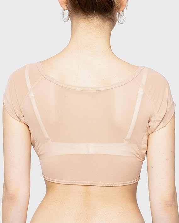 Fibershirts Anti-Sweat Top Ladies - Anti-Schweiß-Unterhemd - MicroModal - ArmPads PRO - Silver Technology - Skin - Größe S