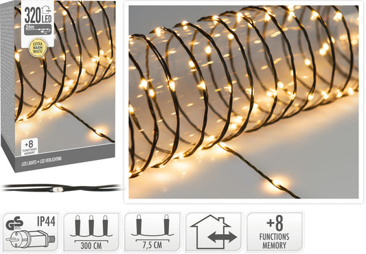 JK Home DÃ©cor - LED-Beleuchtung 320LED Extra WW