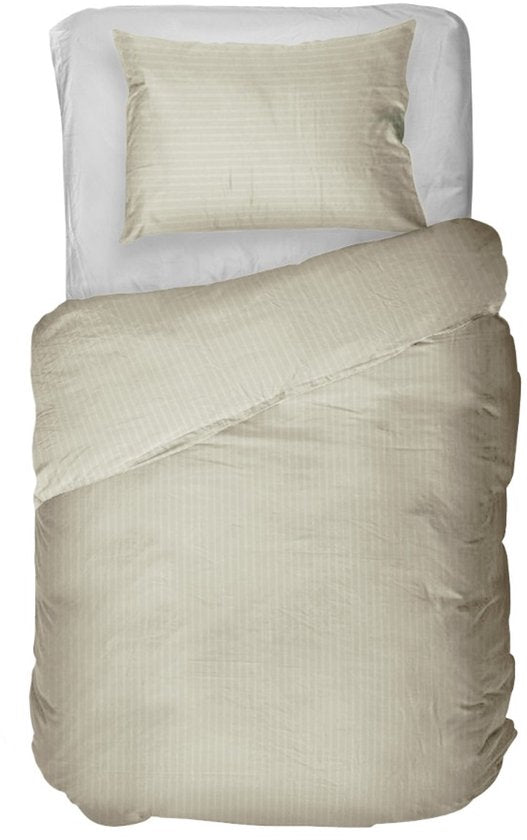 Kayori Elin Bettbezug Baumwolle Satin - 200x200-220 cm +2 Kopfkissenbezüge - Double - Sand