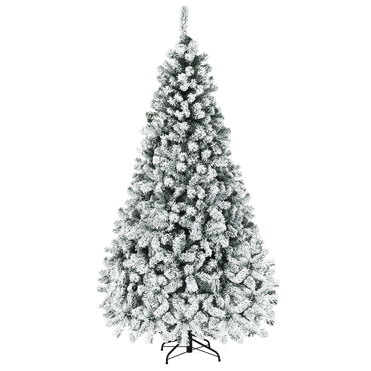 Coast 225 cm künstlicher Weihnachtsbaum mit Schnee und warmweißen LED-Lichtern Weihnachtsbaum PVC-Nadeln