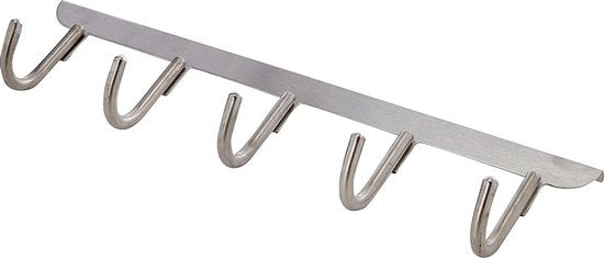 Wenko Türgarderobe 9 x 36 cm Edelstahl