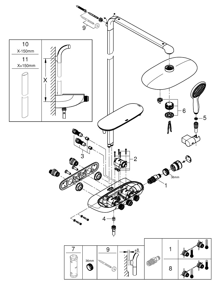 Grohe Rainshower System SmartControl Duo – Regendusche 360 mm – Chrom