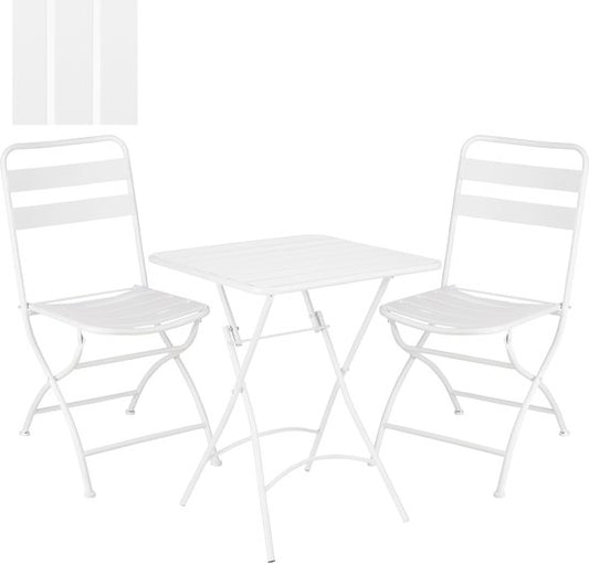 Mica Decorations Evita Bistro Set - 3er Set - Metall - Weiß