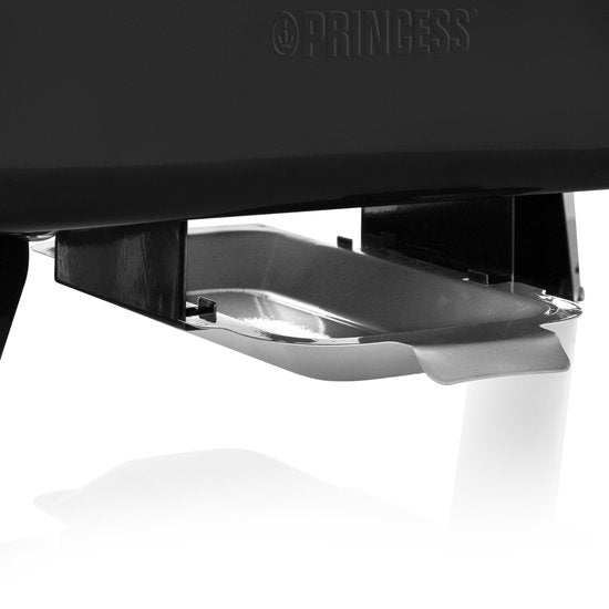 Princess 112252 Hybrid-Grill – 2000 W – Elektro- oder Holzkohlegrill – Kompaktes Tischmodell – Ideal für Balkon und Camping – 44 x 29 cm