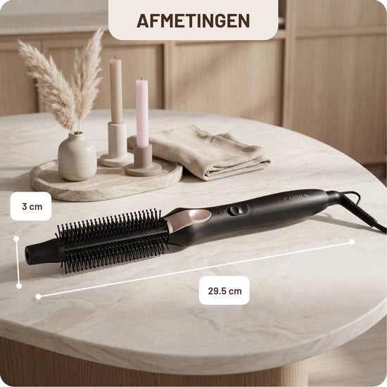 Carmen CTB3085B – Lockenbürste – Durchmesser 19 mm – Zwei Spannungsstufen – Thermobürste – Keramik-Heizelemente – Ein-/Aus-Anzeige – Leicht zu reinigen