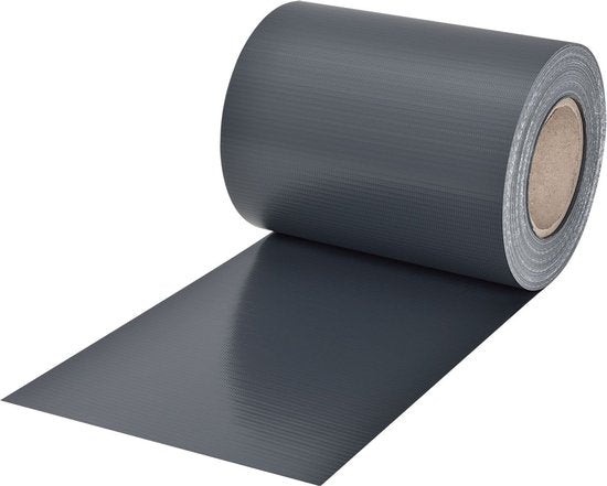 PVC-Sichtschutzstreifen - 3 Stück - 35 Meter - Anthrazit - inkl. Befestigungsclips