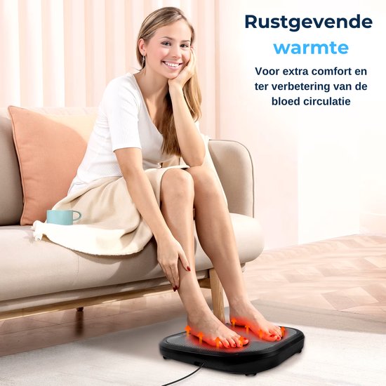 Health Bay® Fußmassagegerät – Beheizte Shiatsu-Massage – Fußmassagegerät zur Förderung der Durchblutung – Waschbarer Bezug – Infrarot-Heizung –