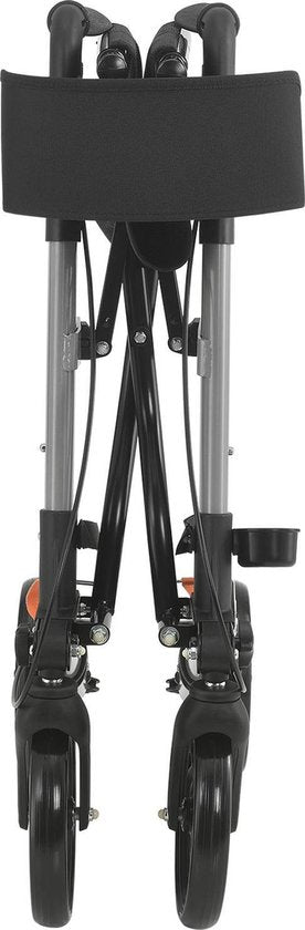 Faltbarer Rollator - Inkl. Sitz & Einkaufstasche - Schwarz