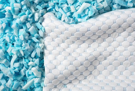 H&C Memory Foam Pillow - Füllbare Dicke - Kalte und warme Seide - Für Seitenschläfer