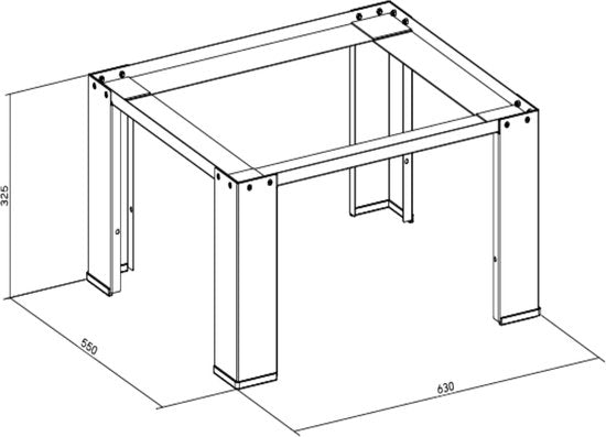 Waschmaschinenerhöhung Aufputz - Universalmodell - 250 kg Tragfähigkeit