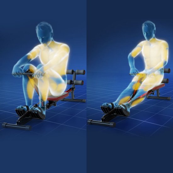 Kendox RowShaper – Rudergerät für zu Hause – Fitnessgerät für Cardio- und Krafttraining – Fitness-Rudergerät mit LCD-Display für das Training zu Hause – Belastbar bis 120 kg – Versandhandelsausführung