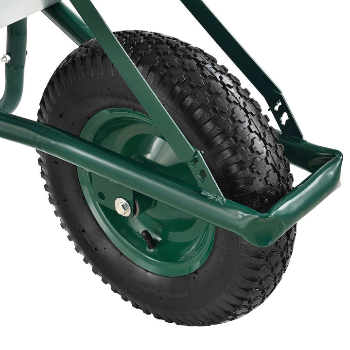 Juskys Schubkarre - 100L - 210 KG Kapazität - Silber