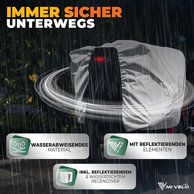MIVELO Gepäckträgertasche – Doppel & Wasserdicht – 36 Liter – Kompatibel mit MIK & Racktime – Grau
