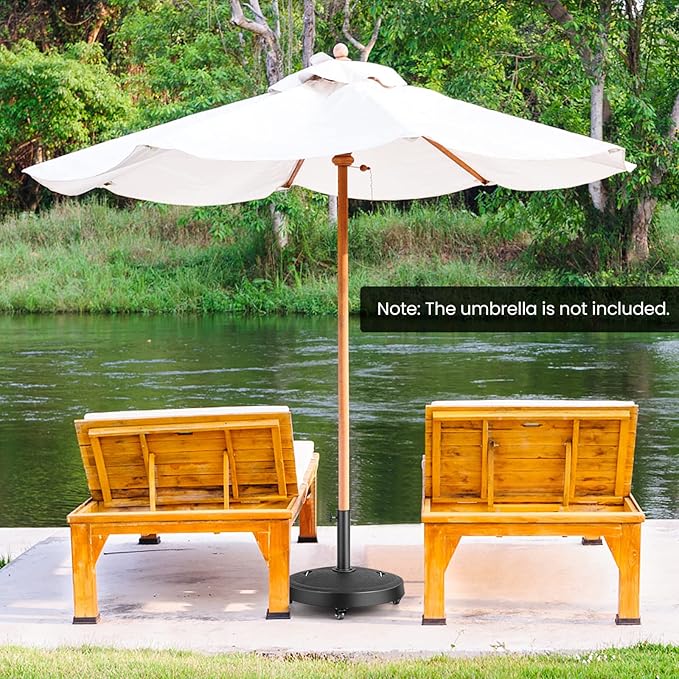 Coast Sonnenschirmfuß auf Rädern - Für Sonnenschirmstangen 38/48MM - 24Kg - 52 x 41,5cm