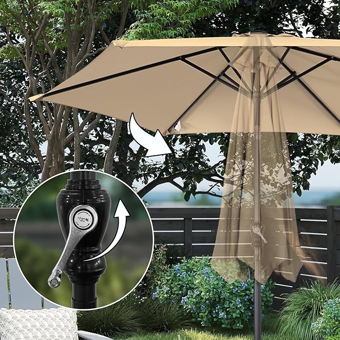 Angel Living Sonnenschirm Ø250 cm - kippbar - Beige