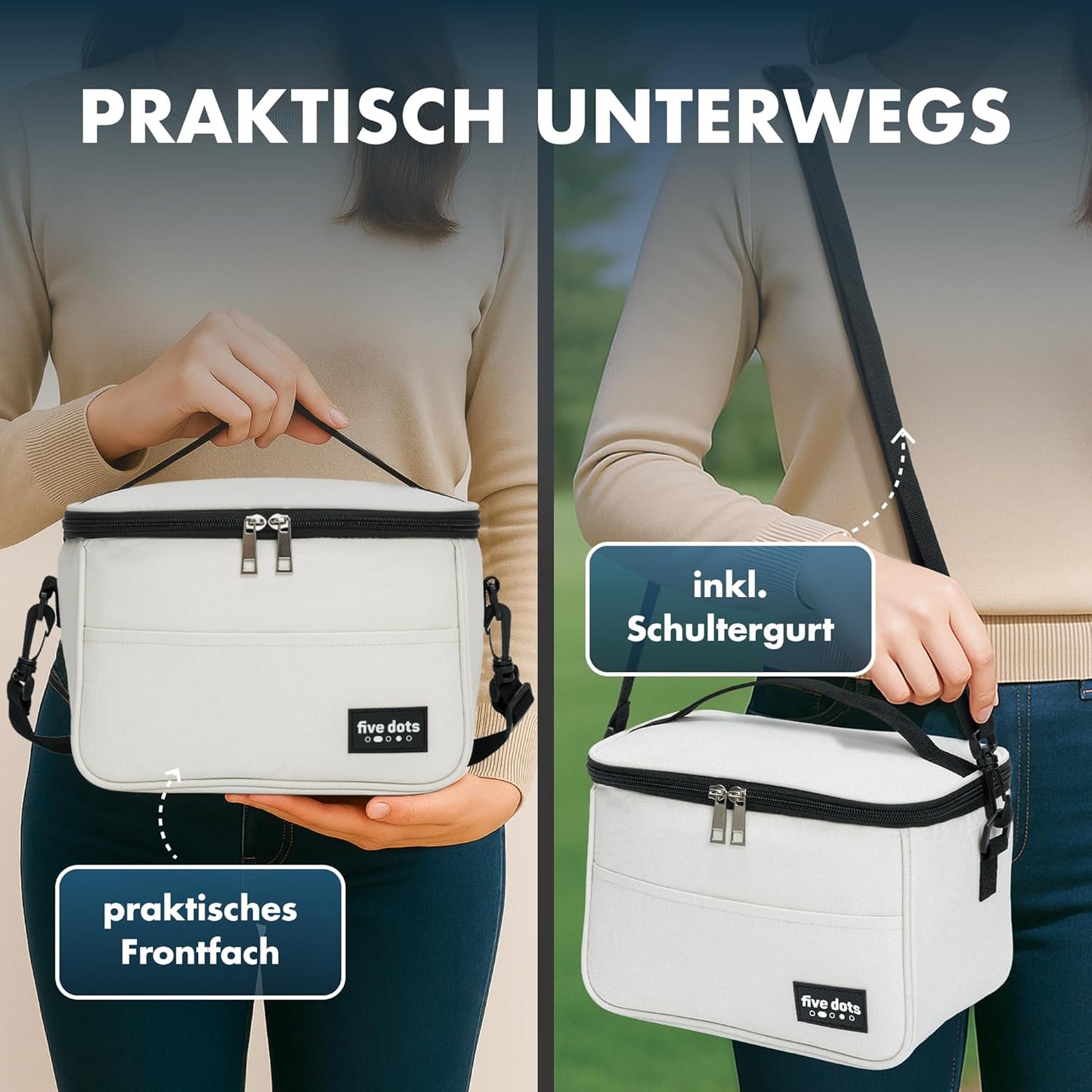 five Dots Kühltasche grau 7l