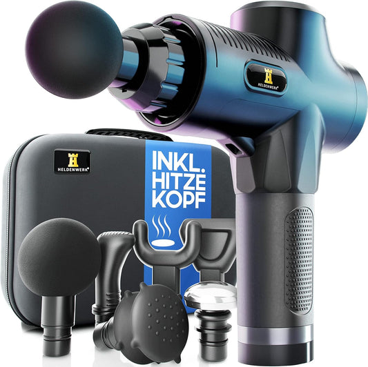 Heldenwerk Massage Gun - 7 Massageköpfe - 30 Geschwindigkeiten - Schwarz