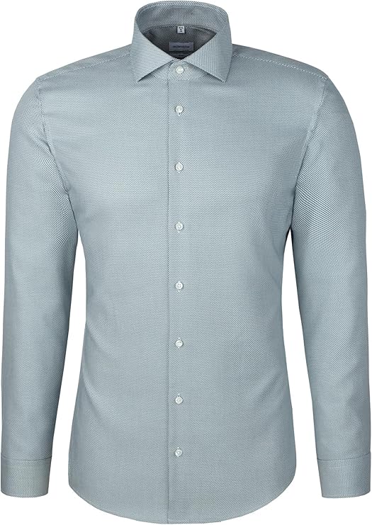 seidensticker Extra Slim Fit Langarm Business Hemd Herren Hemd - Größe XL - Grün