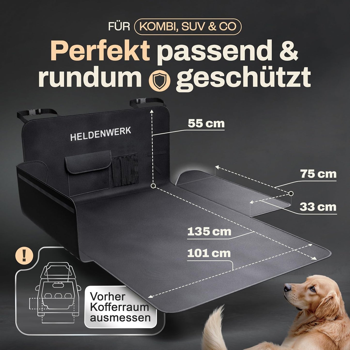 Heroism Trunk Protection - Hunde - Wasserdicht - Schwarz