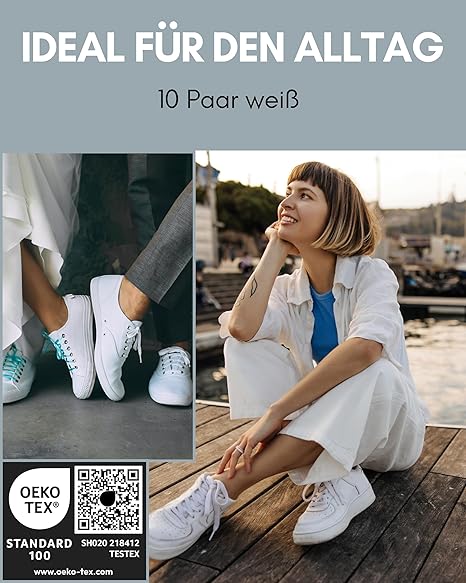 HELDENWERK 10 Paar unsichtbare Trainersocken - Atmungsaktiv & bequem - Socken für Männer & Frauen - Schwarz, Weiß, Grau