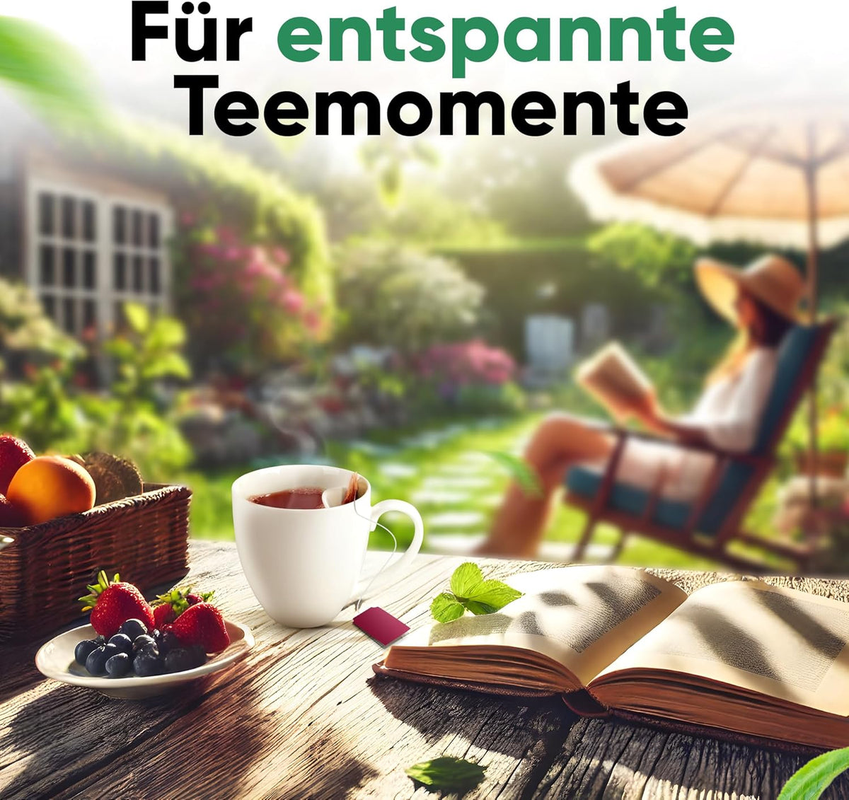 Neighbour's Friend Patentierte Teetasse weiss mit Beutelablage I Keramik Tasse groß 325ml I Teebecher Steingut I Keramiktasse für Tee I Spülmaschinengeeignet Teetassen I Modernes Design für Teetrinker
